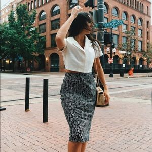 Brandy Melville tuxedo crop top